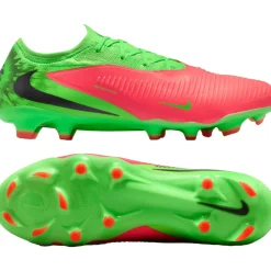 Nike Phantom 6 Low Haaland Pro Gras Voetbalschoenen (FG) Felgroen Rood Zwart