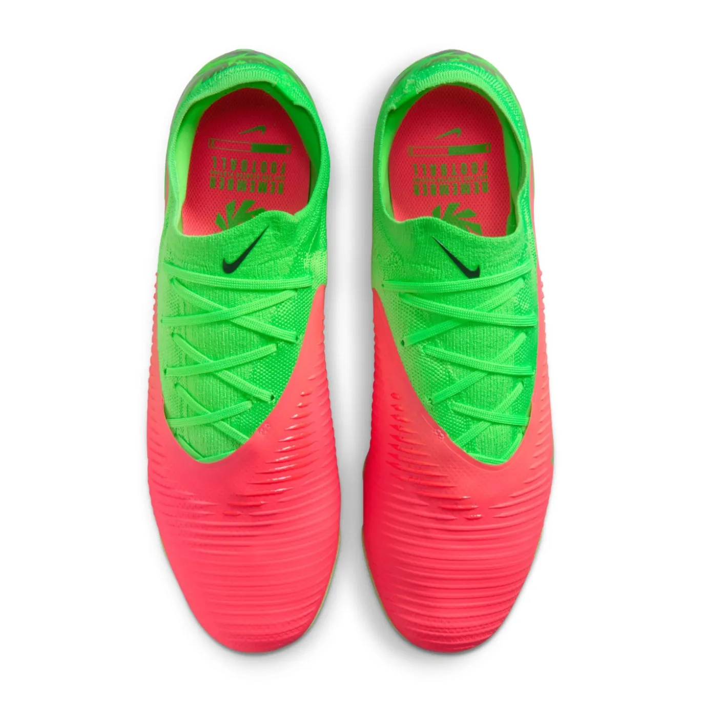Nike Phantom 6 Low Haaland Pro Gras Voetbalschoenen (FG) Felgroen Rood Zwart