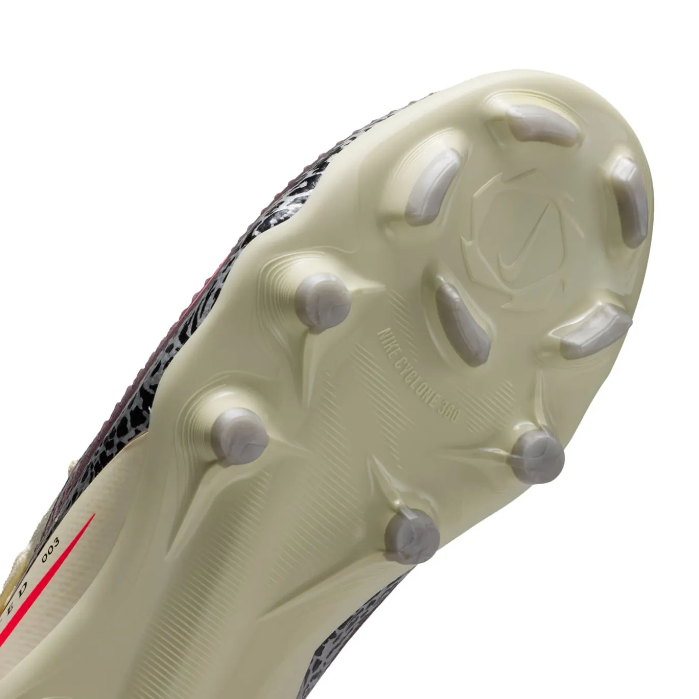 Nike Phantom 6 Low Pro Gras / Kunstgras Voetbalschoenen (MG) Kids Gebroken Wit Bordeauxrood Rood