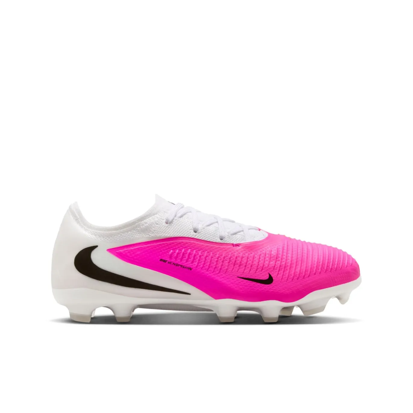 Nike Phantom 6 Low Pro Gras / Kunstgras Voetbalschoenen (MG) Kids Wit Felroze Zwart