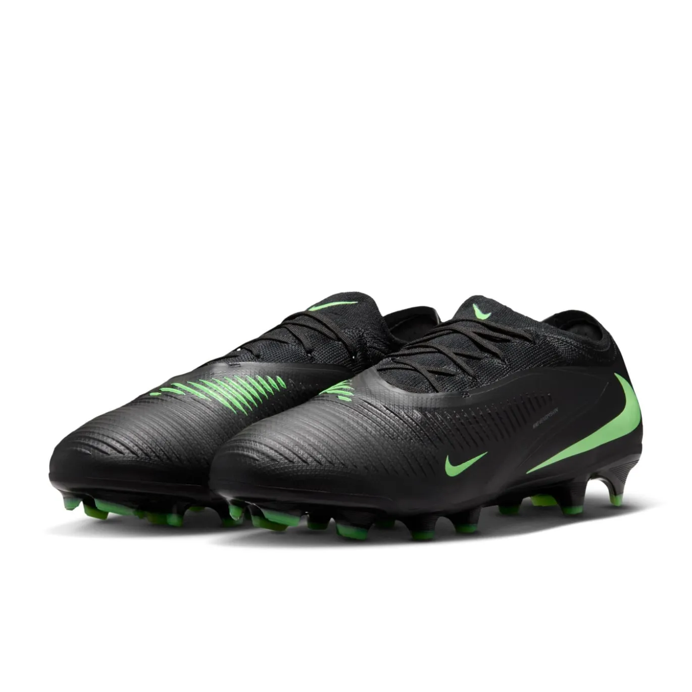 Nike Phantom 6 Low Pro Gras Voetbalschoenen (FG) Zwart Felgroen