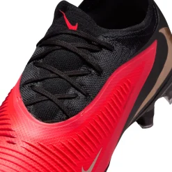 Nike Phantom 6 Low Pro Gras Voetbalschoenen (FG) Zwart Felrood Goud