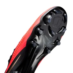 Nike Phantom 6 Low Pro Gras Voetbalschoenen (FG) Zwart Felrood Goud