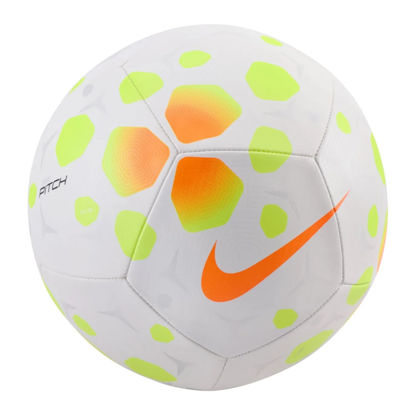 Nike Pitch Voetbal Wit Neongeel Oranje