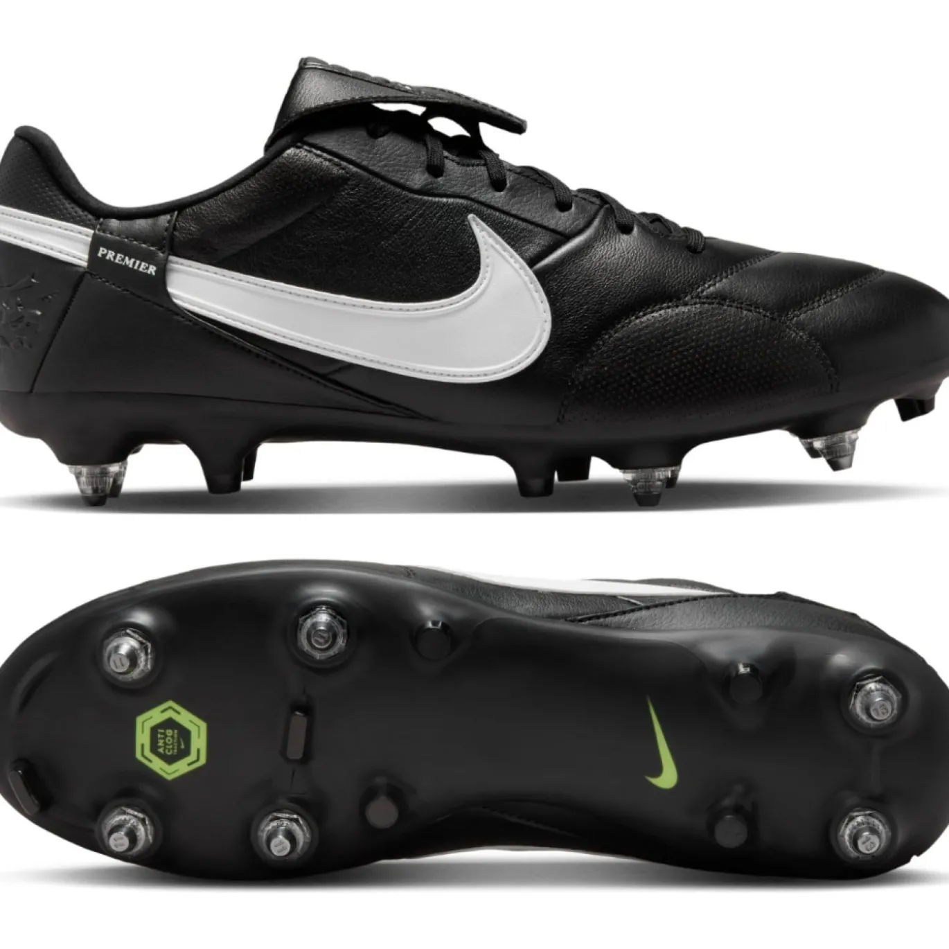 Nike Premier III IJzeren-Nop Voetbalschoenen (SG) Anti-Clog Zwart Wit