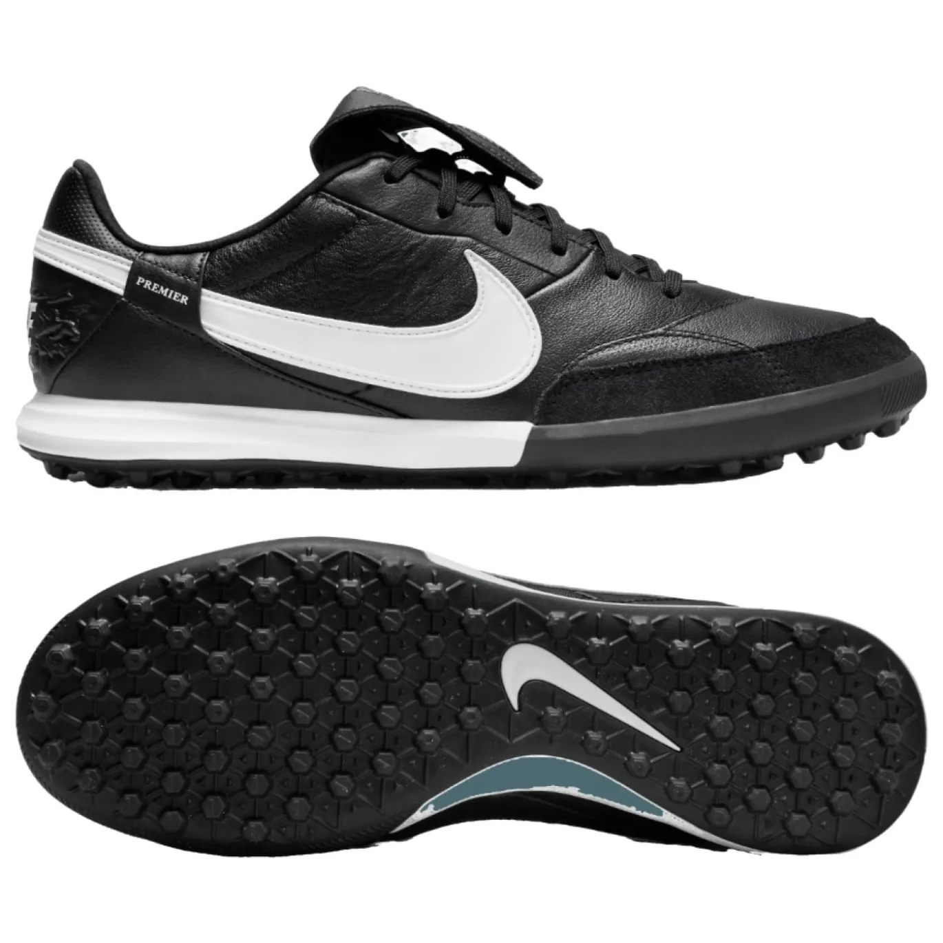 Nike Premier III Turf Voetbalschoenen (TF) Zwart Wit Zwart