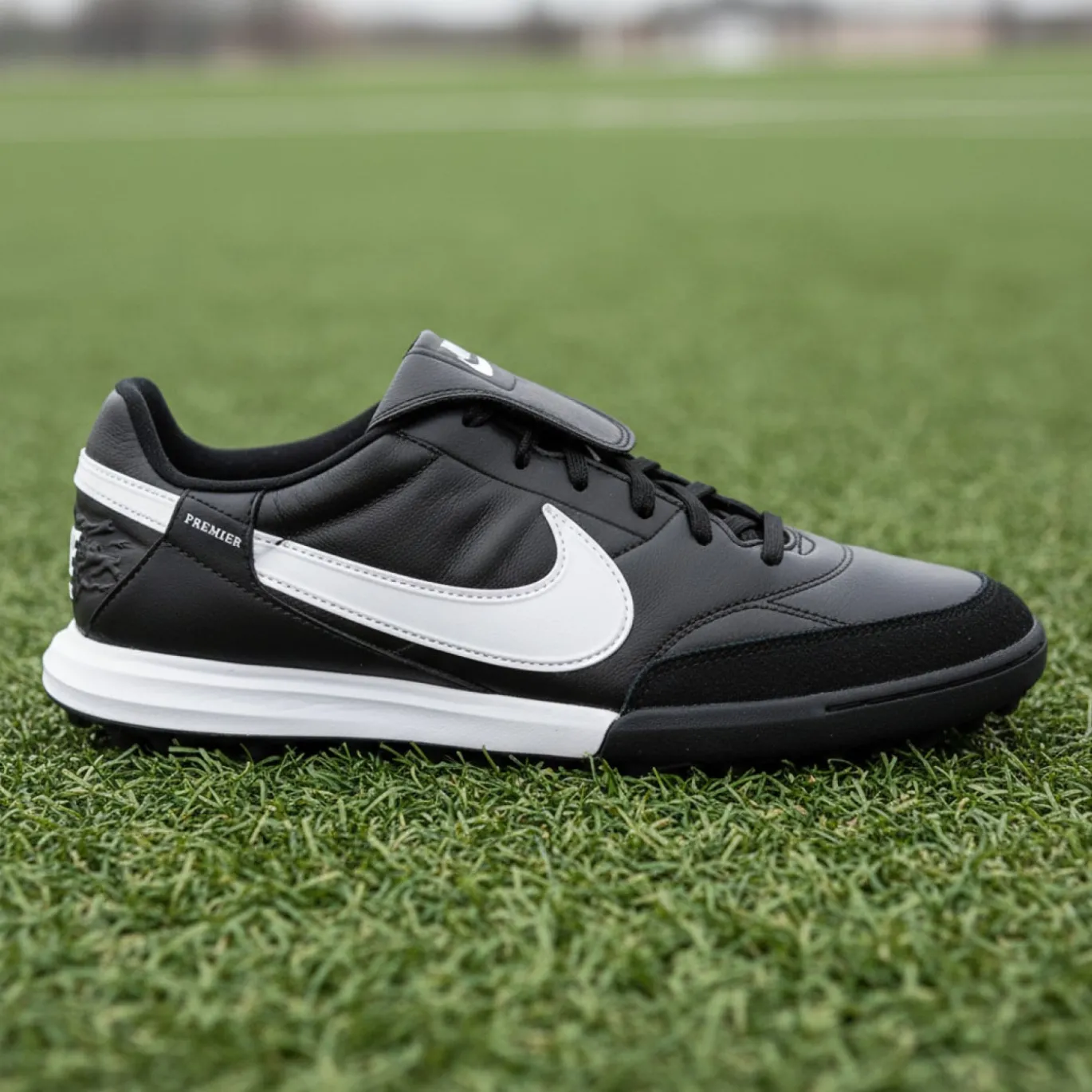 Nike Premier III Turf Voetbalschoenen (TF) Zwart Wit Zwart