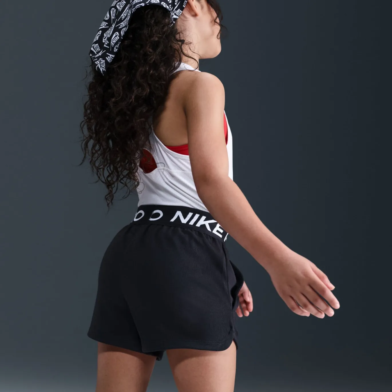 Nike Pro Fleece Trainingsbroekje Kids Zwart Wit