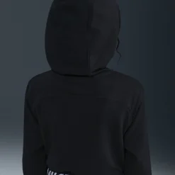 Nike Pro Fleece Trainingsjack Hooded Kids Zwart Wit