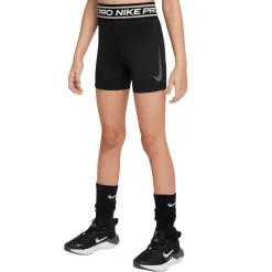 Nike Pro 3 Inch Sportbroekje Meisjes Zwart Wit