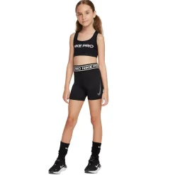 Nike Pro 3 Inch Sportbroekje Meisjes Zwart Wit