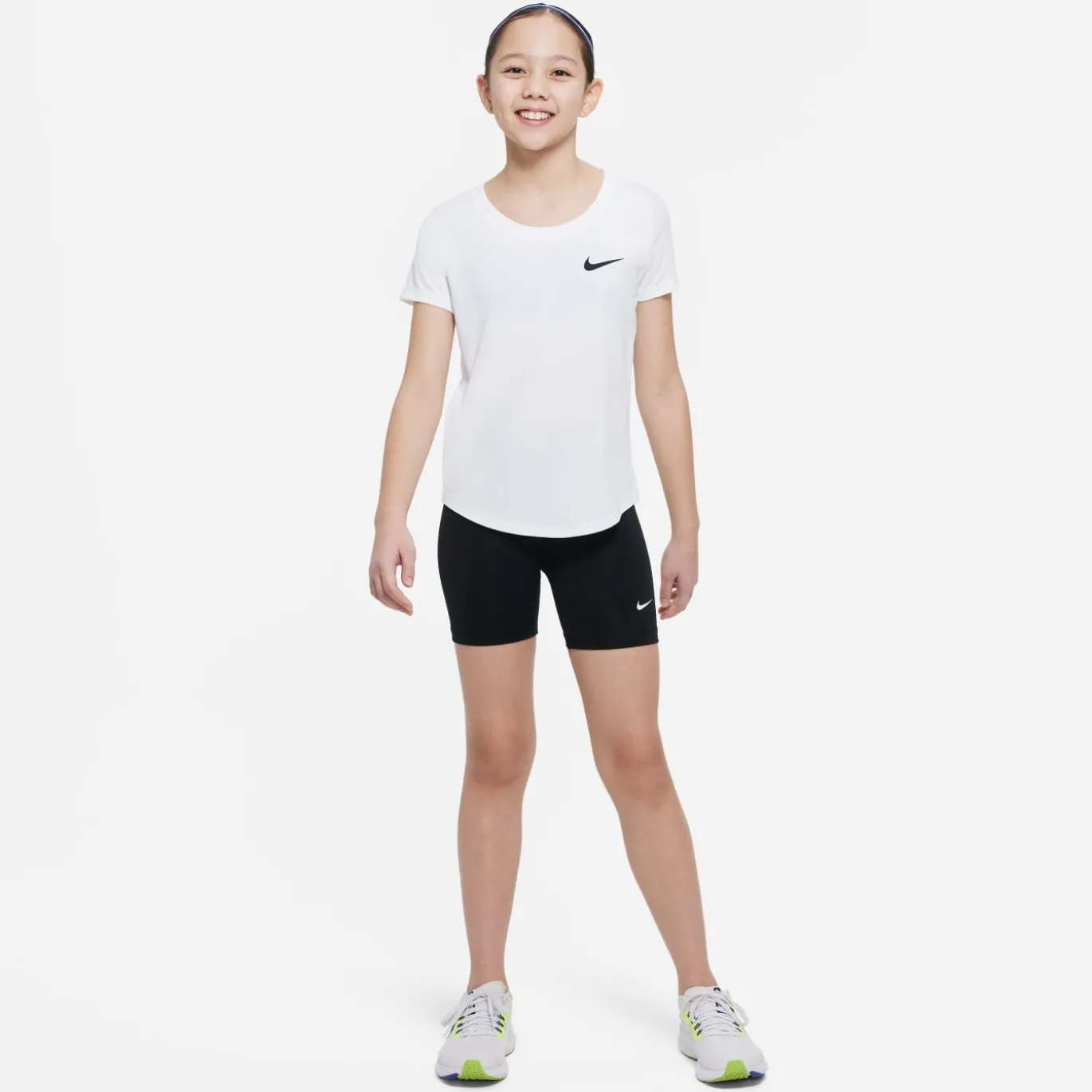 Nike Pro 5IN Sportbroekje Meisjes Zwart Wit