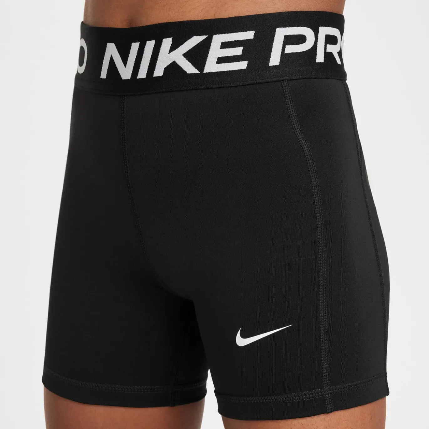 Nike Pro Leak Protection Sportbroekje Meisjes Zwart Wit