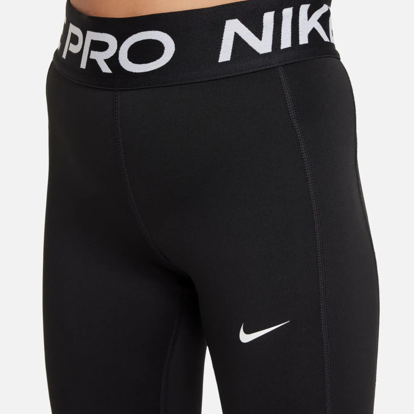 Nike Pro Leak Protection Sportlegging Meisjes Zwart Wit