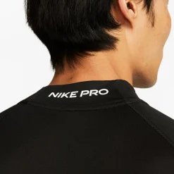 Nike Pro Ondershirt Hoge Hals Lange Mouwen Zwart Wit