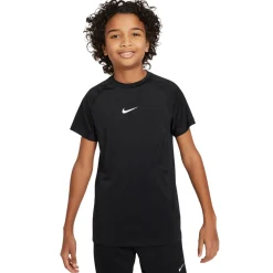 Nike Pro Ondershirt Korte Mouwen Kids Zwart Wit