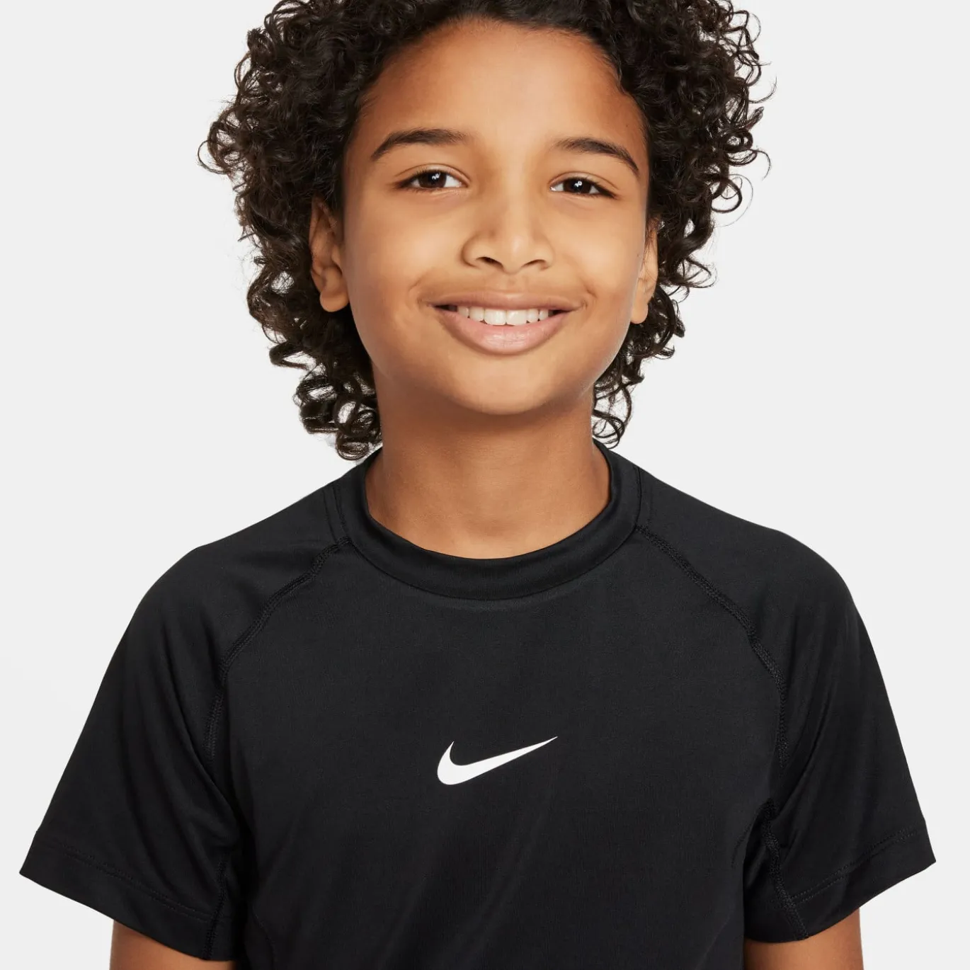 Nike Pro Ondershirt Korte Mouwen Kids Zwart Wit