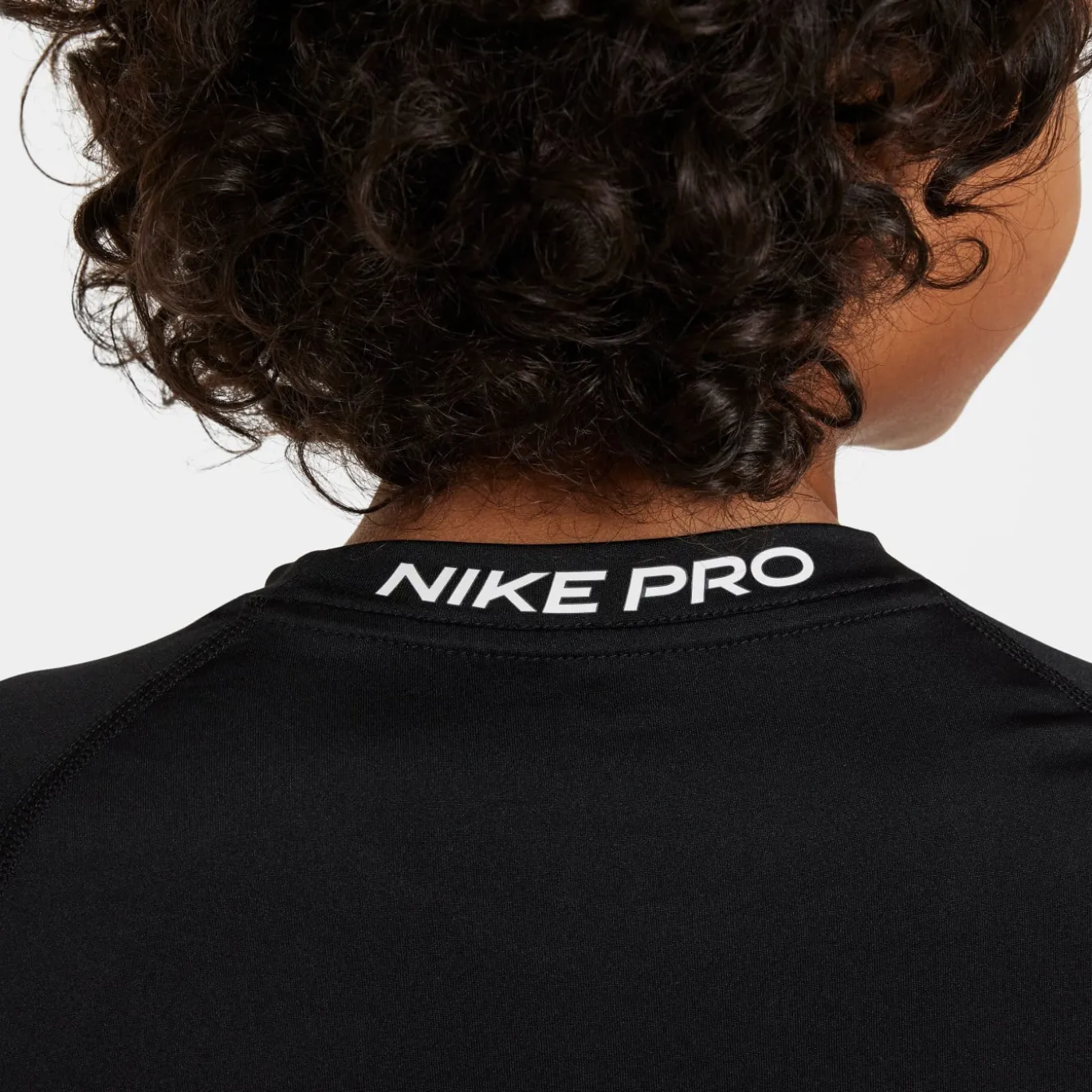 Nike Pro Ondershirt Korte Mouwen Kids Zwart Wit