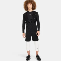 Nike Pro Ondershirt Lange Mouwen Kids Zwart Wit
