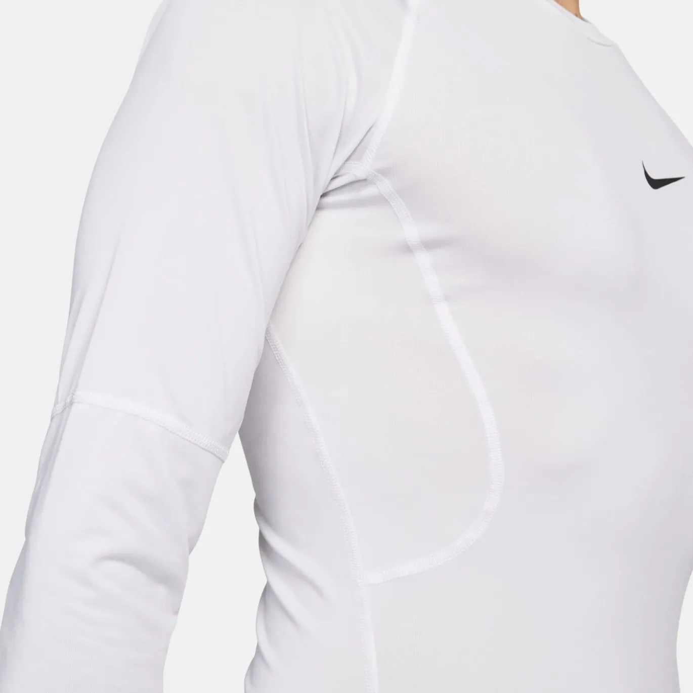 Nike Pro Ondershirt Lange Mouwen Wit Zwart