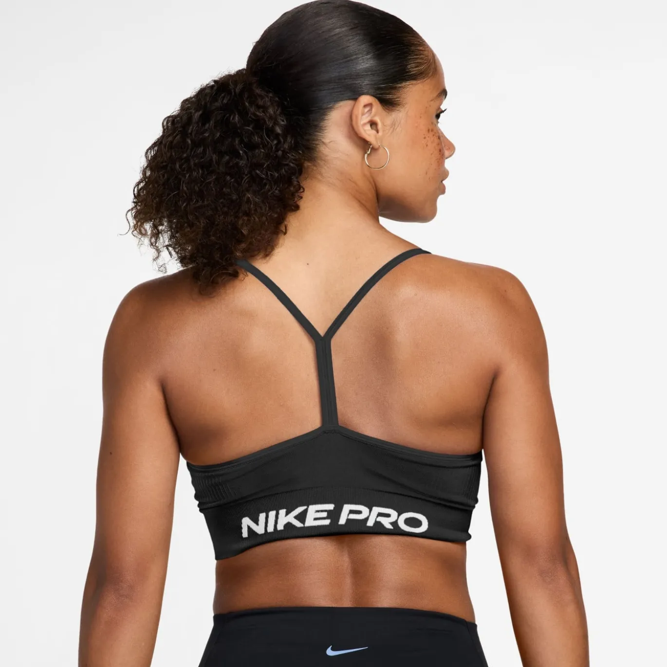 Nike Pro Seamless Sportbeha Dames Zwart Wit