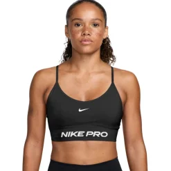 Nike Pro Seamless Sportbeha Dames Zwart Wit