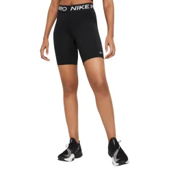 Nike Pro 365 Short 8-Inch Dames Zwart Wit