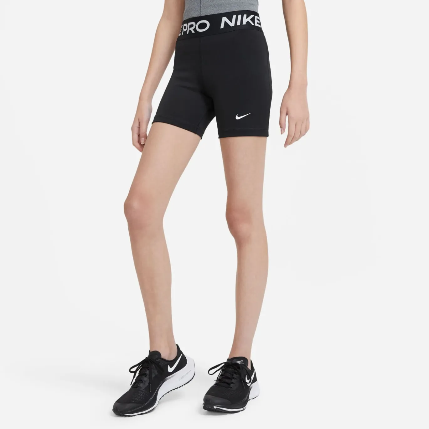Nike Pro Slidingbroekje Meisjes Zwart Wit