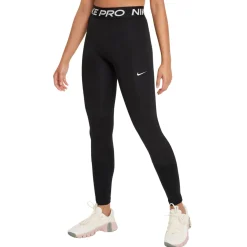 Nike Pro Sportlegging Meisjes Zwart Wit