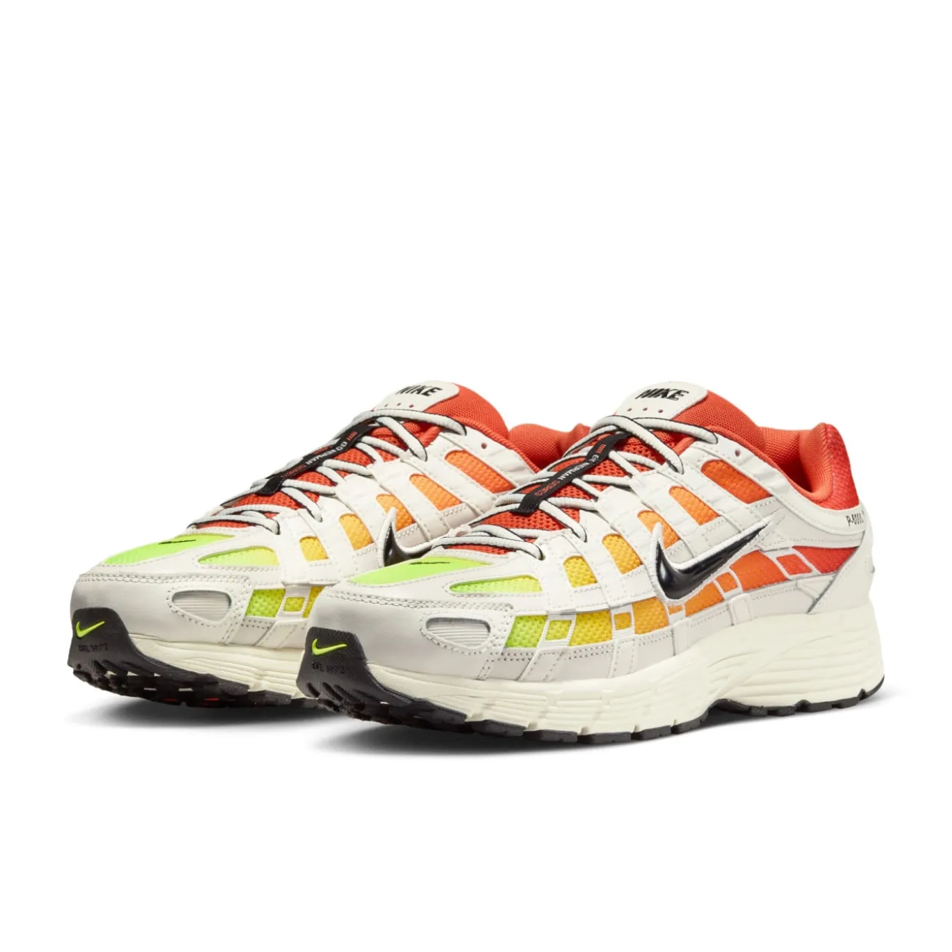 Nike P-6000 Sneakers Gebroken Wit Oranje Geel Zwart