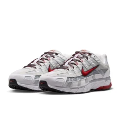 Nike P-6000 Sneakers Wit Rood Platinum Donkergrijs