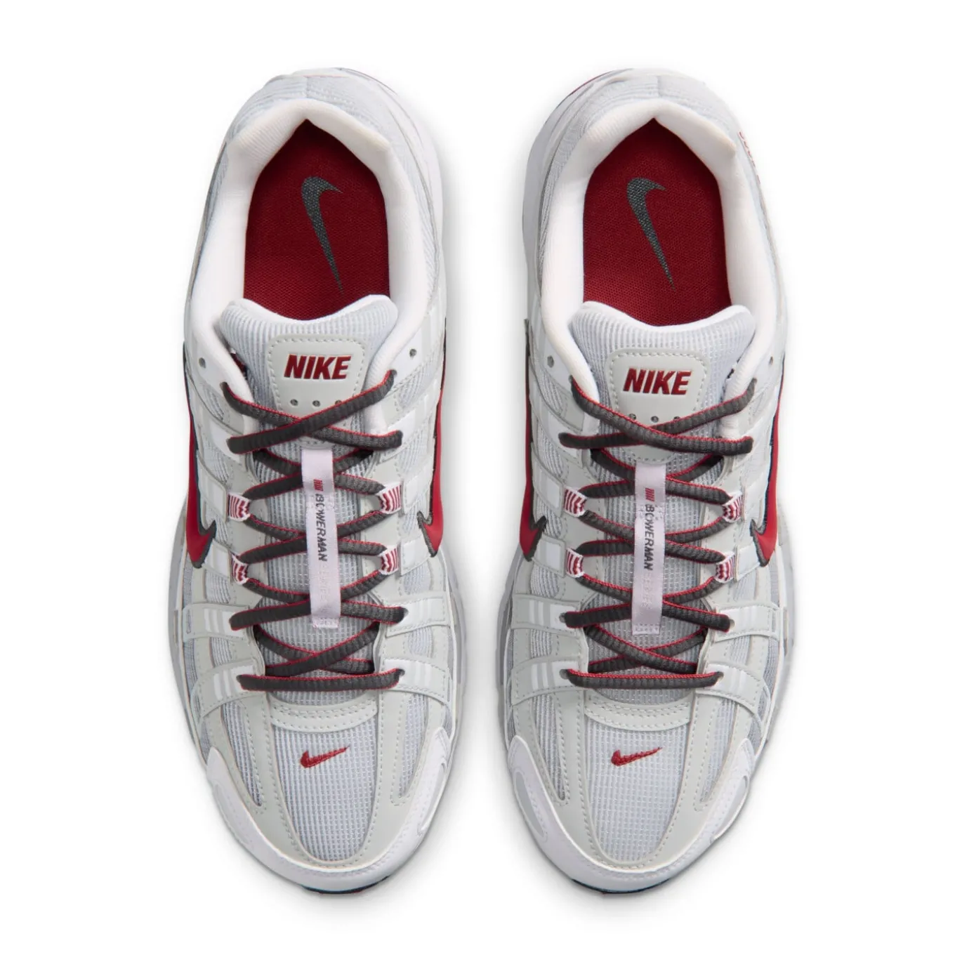 Nike P-6000 Sneakers Wit Rood Platinum Donkergrijs
