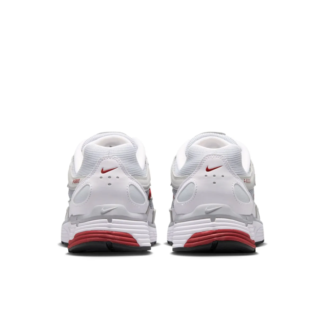 Nike P-6000 Sneakers Wit Rood Platinum Donkergrijs