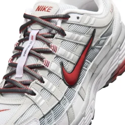 Nike P-6000 Sneakers Wit Rood Platinum Donkergrijs