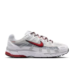 Nike P-6000 Sneakers Wit Rood Platinum Donkergrijs
