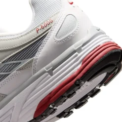 Nike P-6000 Sneakers Wit Rood Platinum Donkergrijs