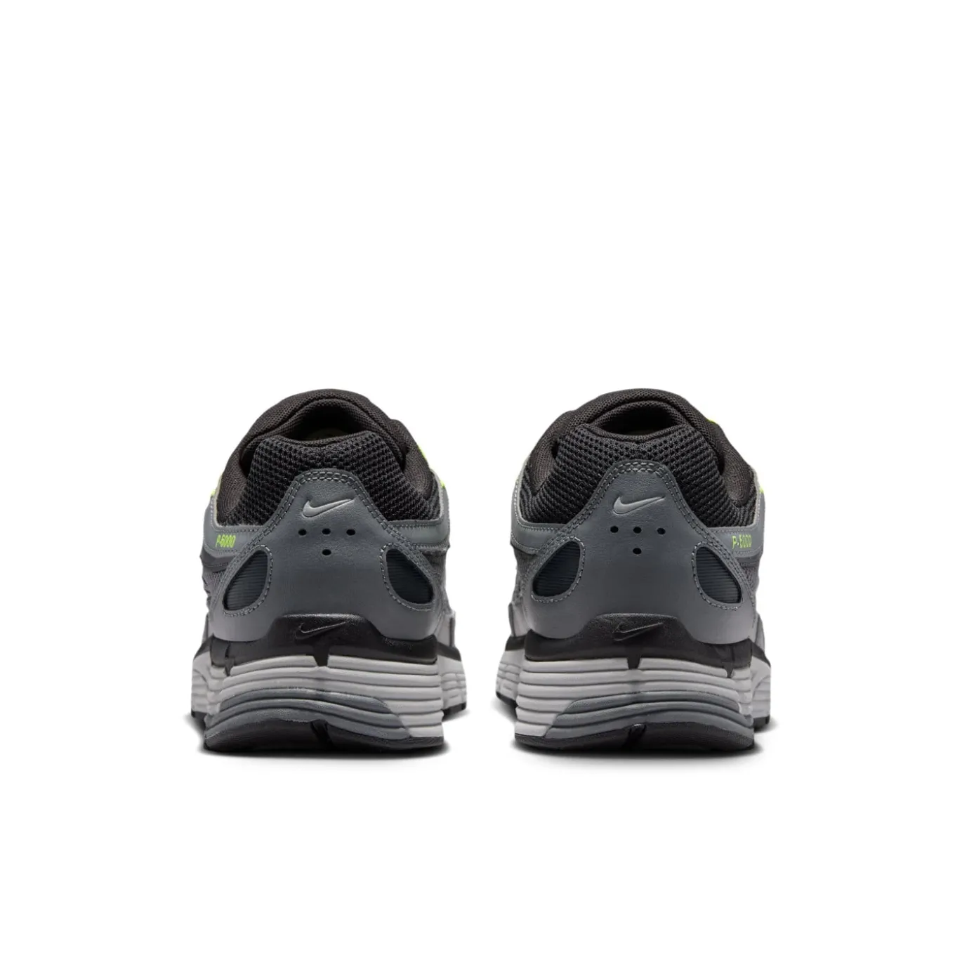 Nike P-6000 Sneakers Zwart Metallic Zilver Neongeel
