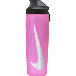 Nike Refuel Locking Bidon 709ML Roze Zwart Zilver