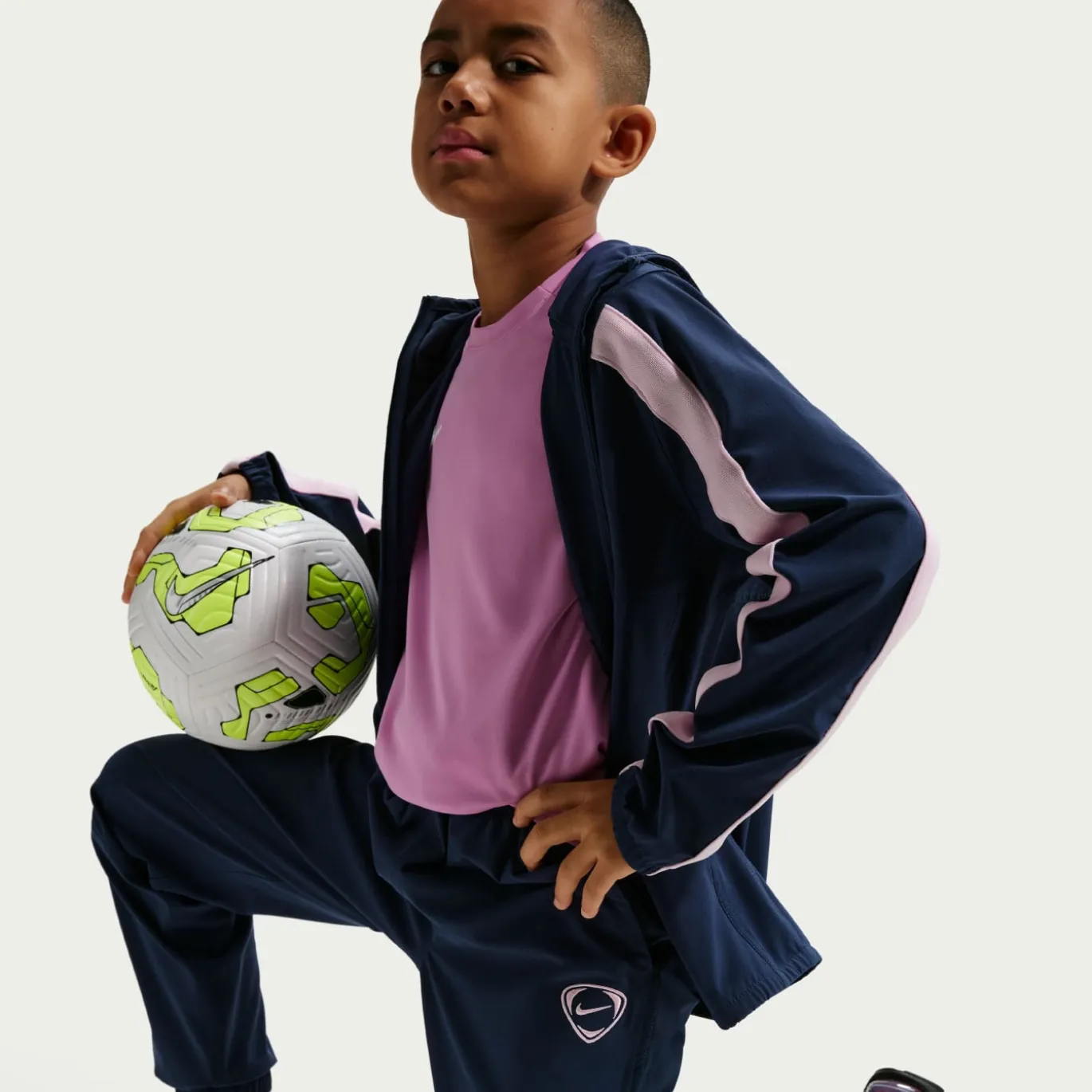 Nike Repel Trainingspak Kids Donkerblauw Lichtblauw Lichtroze