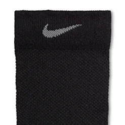 Nike Run Lightweight Crew Sokken Zwart Zilver Donkergrijs