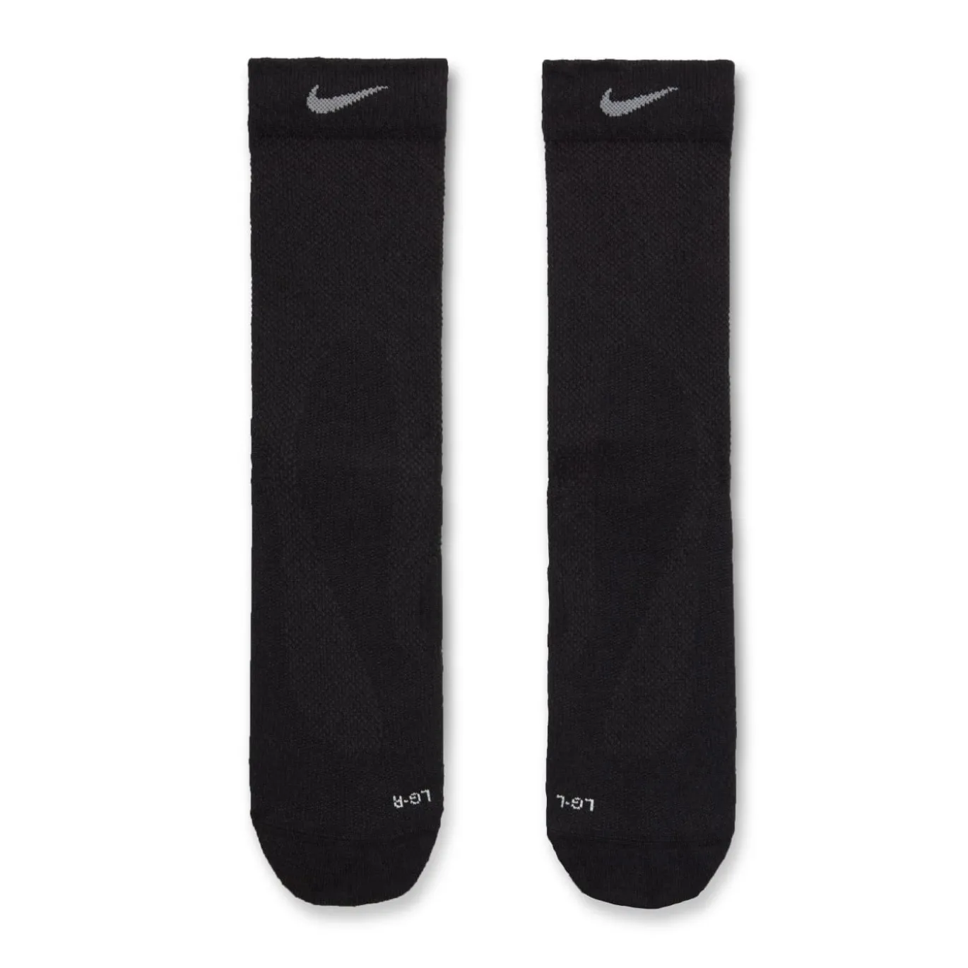 Nike Run Lightweight Crew Sokken Zwart Zilver Donkergrijs