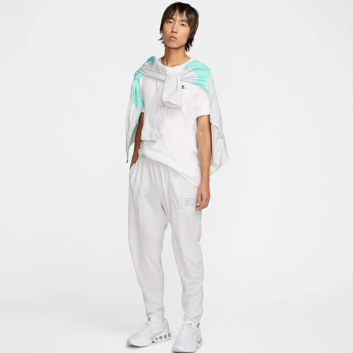 Nike Sportswear Air Trainingsbroek Lichtgrijs Zwart Zilver