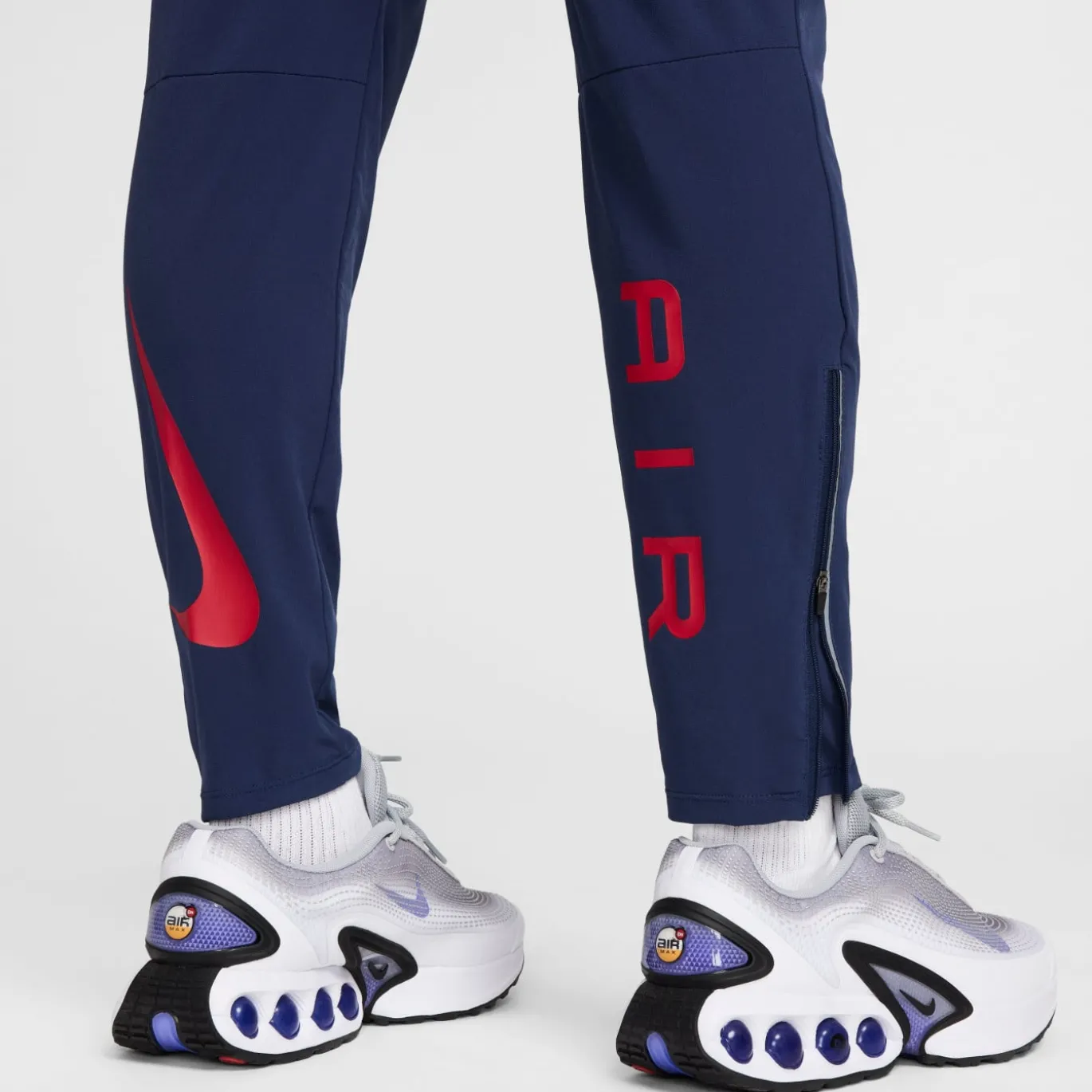 Nike Sportswear Air Trainingsbroek Donkerblauw Rood Zilver