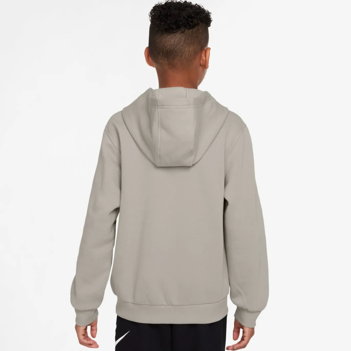 Nike Sportswear Club Big Logo Fleece Hoodie Trainingspak Kids Grijs Wit