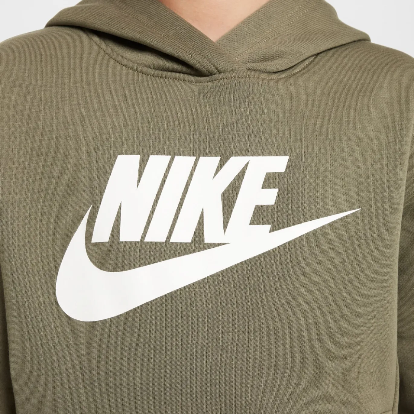 Nike Sportswear Club Big Logo Fleece Hoodie Trainingspak Kids Olijfgroen Wit