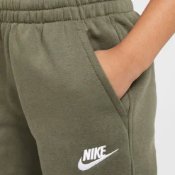Nike Sportswear Club Big Logo Fleece Hoodie Trainingspak Kids Olijfgroen Wit