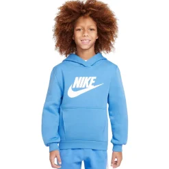 Nike Sportswear Club Big Logo Fleece Hoodie Trainingspak Kids Blauw Wit