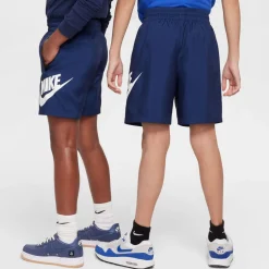 Nike Sportswear Club Broekje Woven Kids Donkerblauw Wit