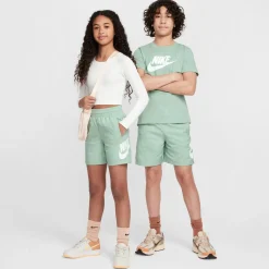 Nike Sportswear Club Broekje Woven Kids Lichtgroen Wit