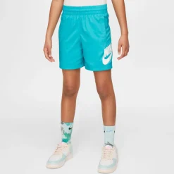 Nike Sportswear Club Broekje Woven Kids Turquoise Wit